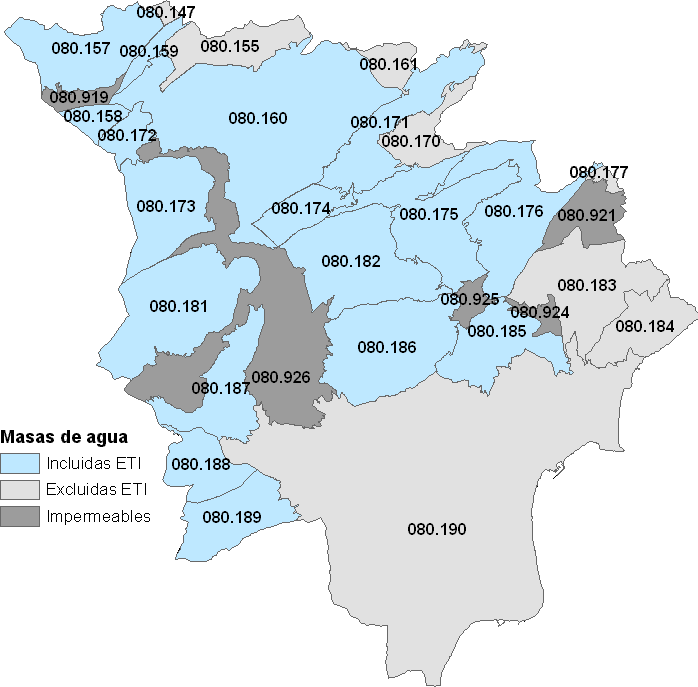 Masas de agua SEVA